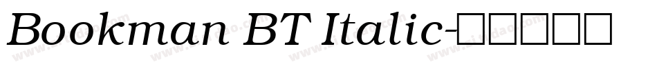 Bookman BT Italic字体转换